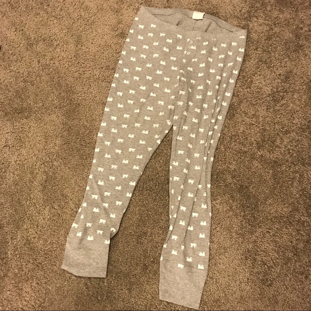Gray polar bear lounging pants/pajama bottoms